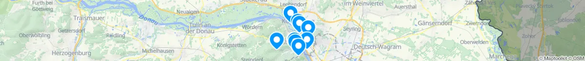 Kartenansicht für Apotheken-Notdienste in der Nähe von Langenzersdorf (Korneuburg, Niederösterreich)